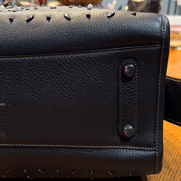 Coach 1941 Rogue 39 Black Leather Handbag - Picture 5 of 14